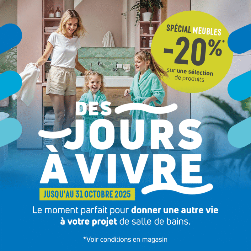 Profitez de -2O% sur votre meuble de salle de bain !
